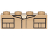 Brick 1 x 4 with Jacket and Two Pockets Pattern (SW Luke Skywalker)