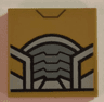 Tile 2 x 2 with Light Bluish Gray Chin Guard and Dark Bluish Gray Ribbed Mouth Covering Pattern (BrickHeadz Star-Lord Face Mask)