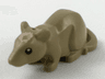 Rat / Mouse with Black Eyes and Light Nougat Blaze Pattern (HP Scabbers)