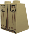 Slope 65 2 x 2 x 2 with Bottom Tube with Minifigure Dress / Skirt / Robe, HP Professor Sprout with Pockets Pattern