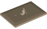 Train Bogie Plate (Tile, Modified 6 x 4 with 5mm Pin)