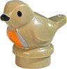 Bird, Small with Black Eyes and Beak, Light Bluish Gray and Orange Chest Pattern