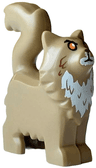 Cat, Maine Coon, Standing with Orange Eyes, Reddish Brown Nose and Fur, White Muzzle and Chest Pattern (HP Mrs. Norris)