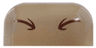 Brick, Round Corner 2 x 4 Double without Studs with Reddish Brown Curved Arrows Pattern (HP Mandrake Closed Eyes)