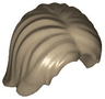 Minifigure, Hair Mid-Length Tousled with Center Part