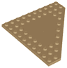 Wedge, Plate 10 x 10 Cut Corner with no Studs in Center