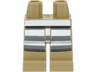 Hips and Legs with White and Dark Bluish Gray Prison Stripes Pattern