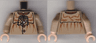 Torso Harry Potter Professor Sprout Smock Top with Leaves Pattern / Dark Tan Arms / Light Nougat Hands
