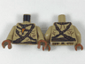 Torso Bare Chest with Body Lines, Ropes and Amulet Pattern / Dark Tan Arms / Reddish Brown Hands