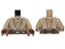 Torso SW Jedi Robe, Belt and Tan Undershirt Pattern (SW Stass Allie) / Dark Tan Arms / Reddish Brown Hands