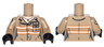 Torso Ghostbusters Jumpsuit Female with 'E.G.' ID Badge and Necklace Pattern / Dark Tan Arms with Ghostbusters Pattern / Black Hands