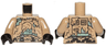 Torso SW Armor Sand Green with Dirt Stains Pattern (Han Solo, Mudtrooper) / Dark Tan Arms / Black Hands