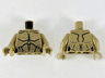 Torso Alien with Black Muscle Contours and Dark Bluish Gray Highlight Lines Pattern / Dark Tan Arms / Dark Tan Hands
