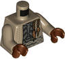 Torso SW Jacket over Dark Bluish Gray Shirt, Braided Ponytails Pattern / Dark Tan Arms / Reddish Brown Hands