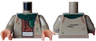 Torso Jacket Open with Dark Orange Trim, Black Stripes over Reddish Brown Shirt, Dark Green Scarf, Tan Waistband Pattern / Dark Tan Arms / Nougat Hands