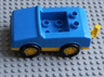 Duplo Car with 1 x 2 Studs with Yellow Base and Wheels