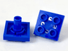 Plate, Modified 2 x 2 with Pin on Bottom, Small Holes in Plate and Locking Fingers on Underside