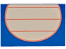 Tile 2 x 3 with Light Nougat Partial Circle with Coral Lines Pattern (Super Mario Wonder Bowser Jr. Stomach)