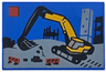 Tile 2 x 3 with LEGO City Set Box Art Set 60420 Construction Excavator Pattern
