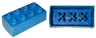 Minitalia Brick 2 x 4 with Bottom X Supports