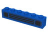 Brick 1 x 6 with Black Car Grille Pattern