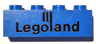 Brick 1 x 4 with Black Legoland Logo Pattern