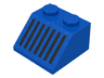 Slope 45 2 x 2 with Black Grille with 7 Vertical Lines Pattern