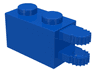 Hinge Brick 1 x 2 Locking with 2 Fingers Horizontal End