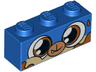 Brick 1 x 3 with Dog Face Wide Dark Orange Eyes, Dark Orange Splotches Pattern (Dessert Puppycorn)