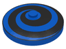 Dish 4 x 4 Inverted (Radar) with Solid Stud with Black Spiral Pattern