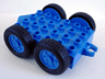 Duplo Trailer Flatbed 4 x 6 with Hitch Ends and 4 Wheels with Black Tires