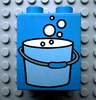 Duplo, Brick 1 x 2 x 2 with Bucket of Water and Bubbles Pattern
