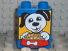 Duplo, Brick 1 x 2 x 2 with Dog and Food Bowl Pattern