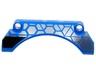 Technic, Panel Car Mudguard Arched 9 x 2 x 3 Straight Top with Silver Polygons and Thick Black Stripe Pattern Model Right Side