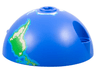 Cylinder Hemisphere 5 x 5, Axle Hole in Center and 2 Pin Holes with Earth / Globe South Pattern