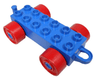 Duplo Car Base 2 x 6 with Closed Hitch End and Red Wheels