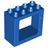 Duplo Door / Window Frame 2 x 4 x 3 Flat Front Surface, Completely Open Back