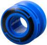 Wheel 11mm D. x 8mm with Center Groove, 8 Spokes and Smooth Side with Black Circle and Arcs Pattern