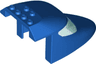 Aircraft Fuselage Forward Top Curved 6 x 10 x 4 with 2 Window Panes with Molded Trans-Light Blue Glass Pattern