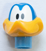 Minifigure, Head, Modified Looney Tunes Road Runner with Bright Light Orange Beak and Medium Blue Neck Pattern
