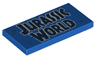 Tile 2 x 4 with Black 'JURASSIC WORLD' Pattern