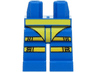 Hips and Legs with Super Hero Costume with Yellow Leotard and Belts with Buckles Pattern
