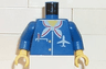 Torso Airplane Crew Female, Pocket, Pen, Scarf and Logo Pattern / Blue Arms / Yellow Hands