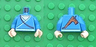 Torso Avatar White Robe Trim and Belt, Brown Strap with Boomerang on Back Pattern / Blue Arms / Light Nougat Hands