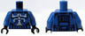 Torso SW Armor Clone Trooper with White Senate Commando Captain Markings Pattern / Blue Arms / Black Hands