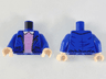 Torso Jacket over Bright Pink Dress with White Collar and Dark Pink Detail Pattern / Blue Arms / Light Nougat Hands