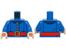 Torso Jacket with Gold Buttons, Red Belt with Buckle, Dark Blue Collar Pattern / Blue Arms / Light Nougat Hands