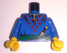 Torso Tunic with Red Diamonds, Green Sash, Yellow Dagger and Neck Pattern / Blue Arms / Yellow Hands