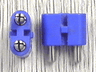 Electric, Connector, 2-Way Male Rounded Narrow Type 2 with Cross-Cut Pins