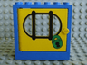 Fabuland Door Frame 2 x 6 x 5 with Yellow Door with Police Lock Pattern